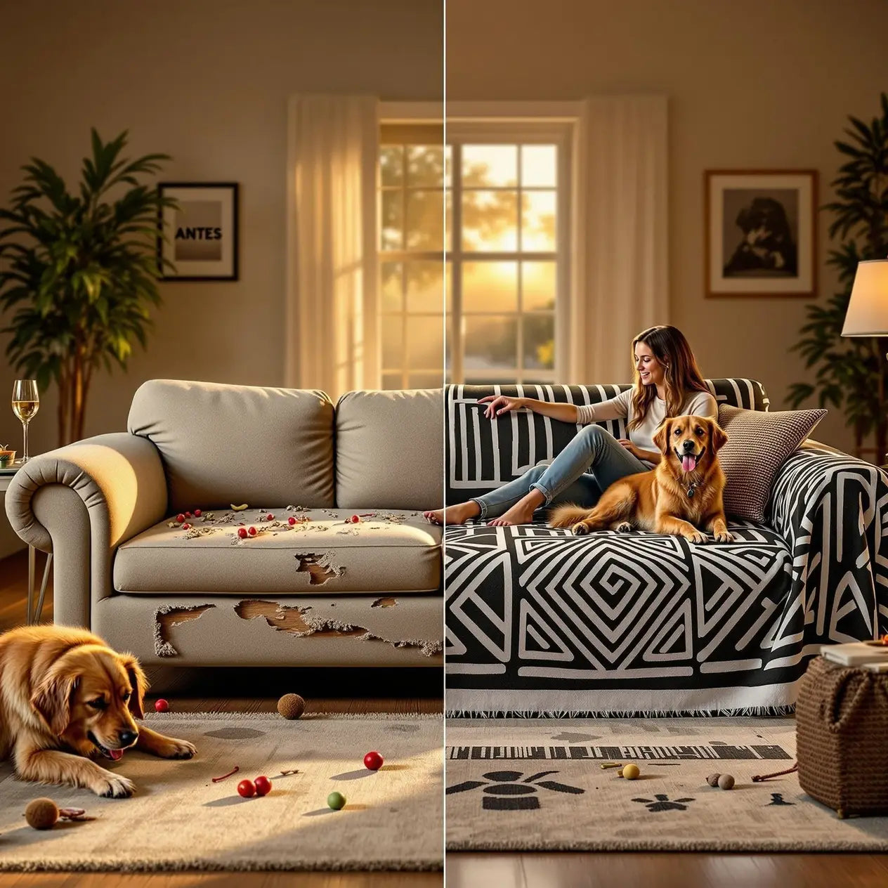 Capa Sofá PetSafe™ – Proteção Contra Pelos, Odores e Arranhões